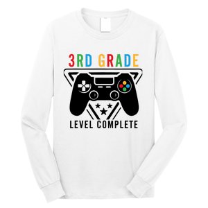 3rd Grade Level Complete Gamer Boy Graduation Gifts Long Sleeve Shirt