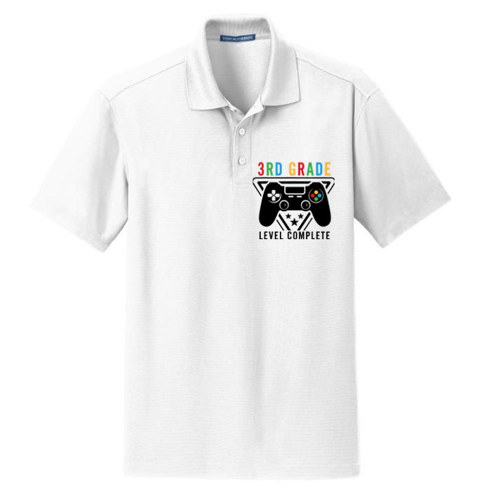 3rd Grade Level Complete Gamer Boy Graduation Gifts Dry Zone Grid Polo