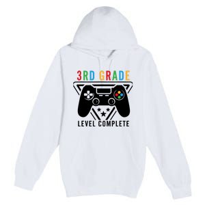 3rd Grade Level Complete Gamer Boy Graduation Gifts Premium Pullover Hoodie