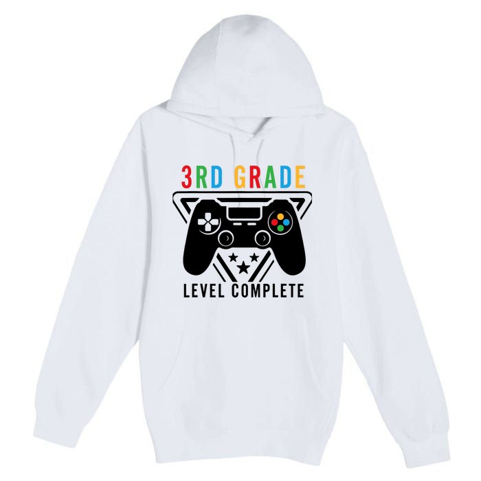 3rd Grade Level Complete Gamer Boy Graduation Gifts Premium Pullover Hoodie