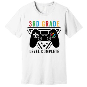 3rd Grade Level Complete Gamer Boy Graduation Gifts Premium T-Shirt