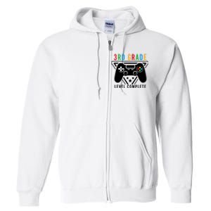 3rd Grade Level Complete Gamer Boy Graduation Gifts Full Zip Hoodie