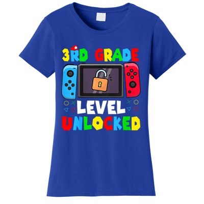 3rd Grade Level Unlocked Back To School First Day Gamer Boy Women's T-Shirt