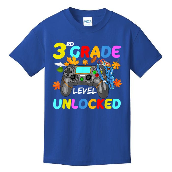 3Rd Grade Level Unlocked Game On 3Rd Grade Back To School Great Gift Kids T-Shirt