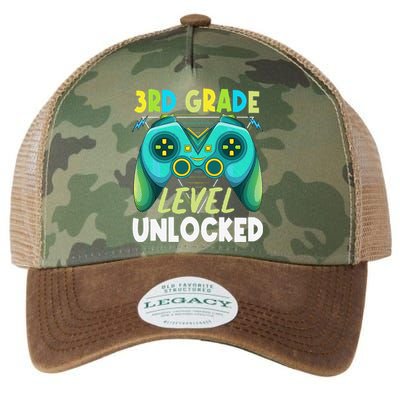 3rd Grade Level Unlocked First Day Back To School Legacy Tie Dye Trucker Hat