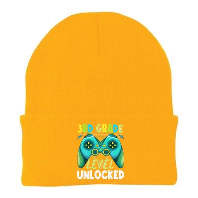 3rd Grade Level Unlocked First Day Back To School Knit Cap Winter Beanie