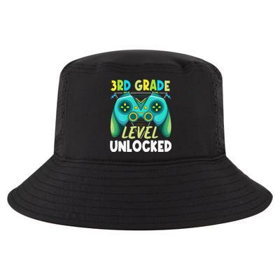 3rd Grade Level Unlocked First Day Back To School Cool Comfort Performance Bucket Hat