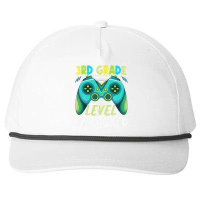 3rd Grade Level Unlocked First Day Back To School Snapback Five-Panel Rope Hat