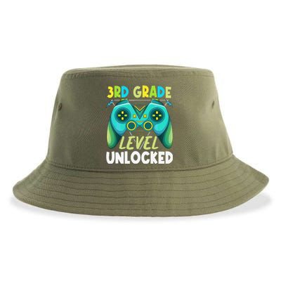 3rd Grade Level Unlocked First Day Back To School Sustainable Bucket Hat