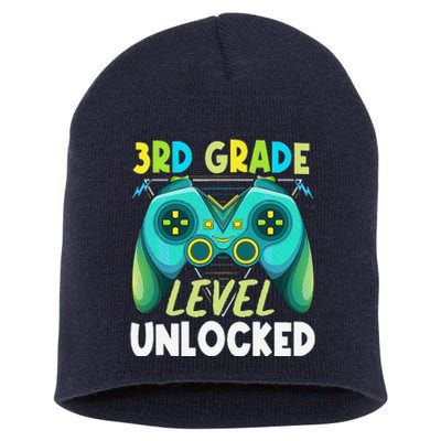 3rd Grade Level Unlocked First Day Back To School Short Acrylic Beanie