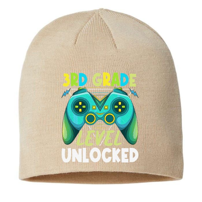 3rd Grade Level Unlocked First Day Back To School Sustainable Beanie