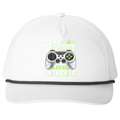 3rd Grade Level Unlocked Video Game Back To School Boy Snapback Five-Panel Rope Hat