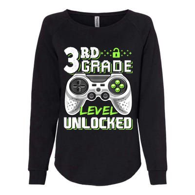 3rd Grade Level Unlocked Video Game Back To School Boy Womens California Wash Sweatshirt