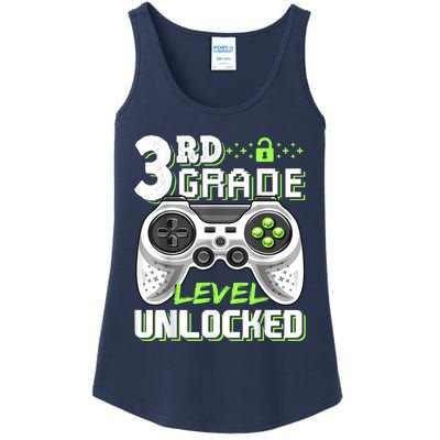 3rd Grade Level Unlocked Video Game Back To School Boy Ladies Essential Tank