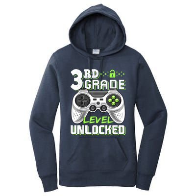 3rd Grade Level Unlocked Video Game Back To School Boy Women's Pullover Hoodie