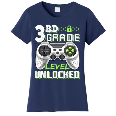 3rd Grade Level Unlocked Video Game Back To School Boy Women's T-Shirt