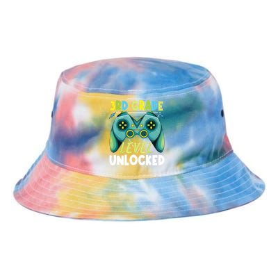 3rd Grade Level Unlocked First Day Back To School Boy Tie Dye Newport Bucket Hat