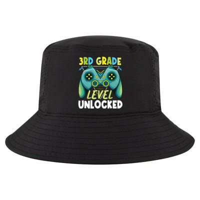 3rd Grade Level Unlocked First Day Back To School Boy Cool Comfort Performance Bucket Hat