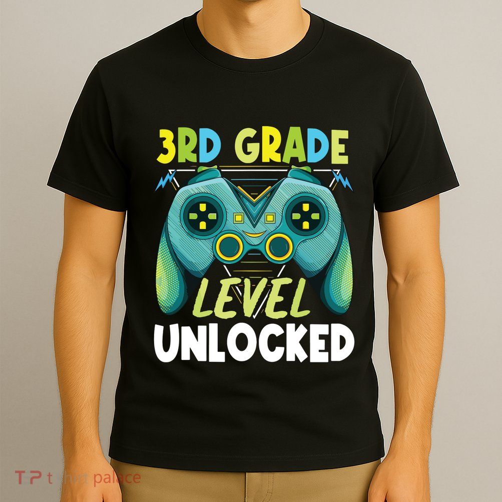 3rd Grade Level Unlocked First Day Back To School Boy T-Shirt