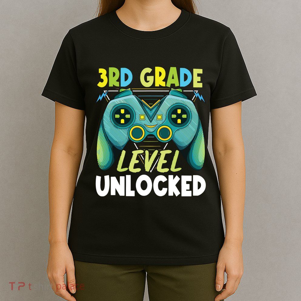 3rd Grade Level Unlocked First Day Back To School Boy T-Shirt