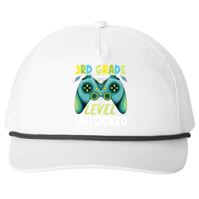 3rd Grade Level Unlocked First Day Back To School Boy Snapback Five-Panel Rope Hat