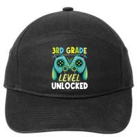 3rd Grade Level Unlocked First Day Back To School Boy 7-Panel Snapback Hat