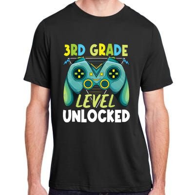 3rd Grade Level Unlocked First Day Back To School Boy Adult ChromaSoft Performance T-Shirt