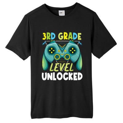 3rd Grade Level Unlocked First Day Back To School Boy Tall Fusion ChromaSoft Performance T-Shirt