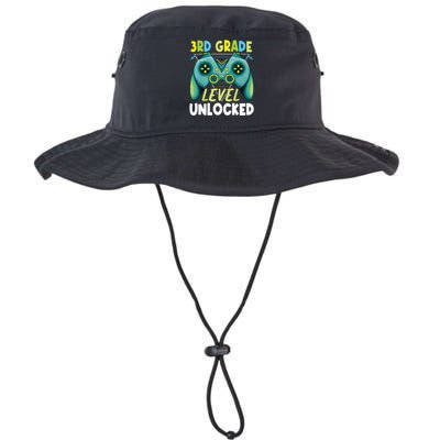 3rd Grade Level Unlocked First Day Back To School Boy Legacy Cool Fit Booney Bucket Hat