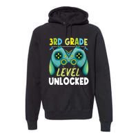 3rd Grade Level Unlocked First Day Back To School Boy Premium Hoodie