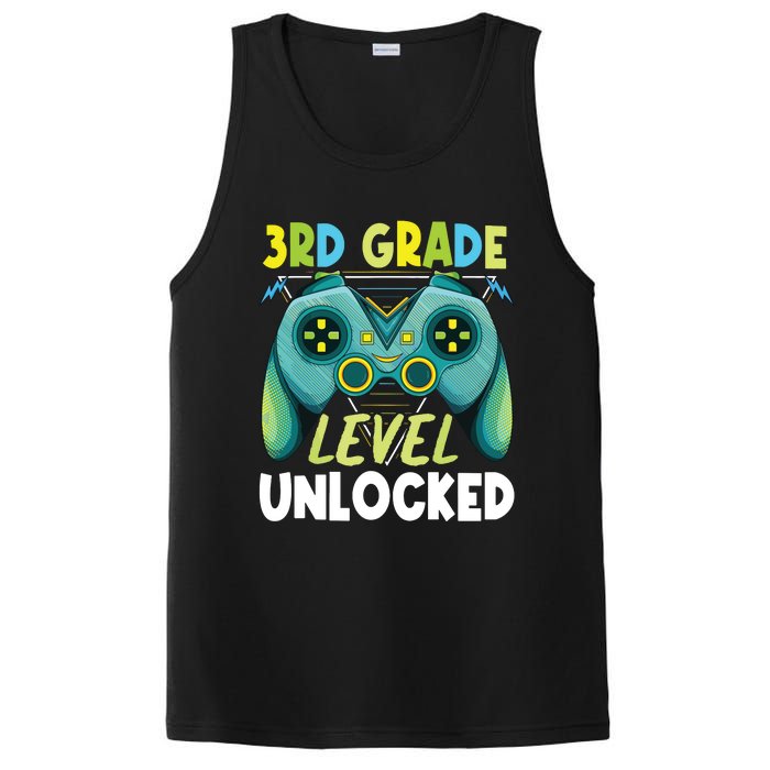 3rd Grade Level Unlocked First Day Back To School Boy PosiCharge Competitor Tank