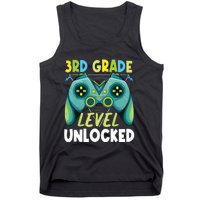 3rd Grade Level Unlocked First Day Back To School Boy Tank Top