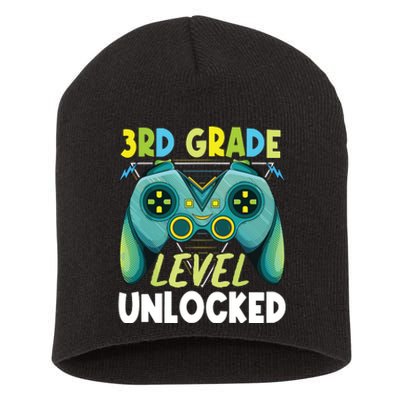 3rd Grade Level Unlocked First Day Back To School Boy Short Acrylic Beanie