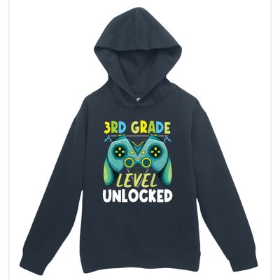 3rd Grade Level Unlocked First Day Back To School Boy Urban Pullover Hoodie