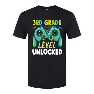 3rd Grade Level Unlocked First Day Back To School Boy Softstyle CVC T-Shirt