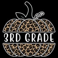 3rd Grade Leopard Pumpkin 16 in Basic Backpack