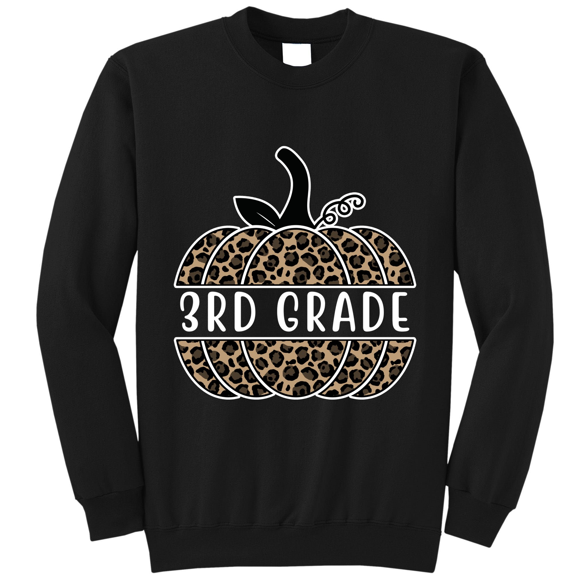 3rd Grade Leopard Pumpkin Tall Sweatshirt