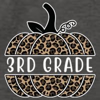 3rd Grade Leopard Pumpkin Vector Backpack
