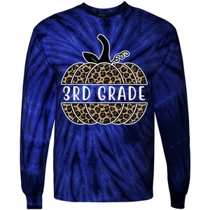 3rd Grade Leopard Pumpkin Tie-Dye Long Sleeve Shirt