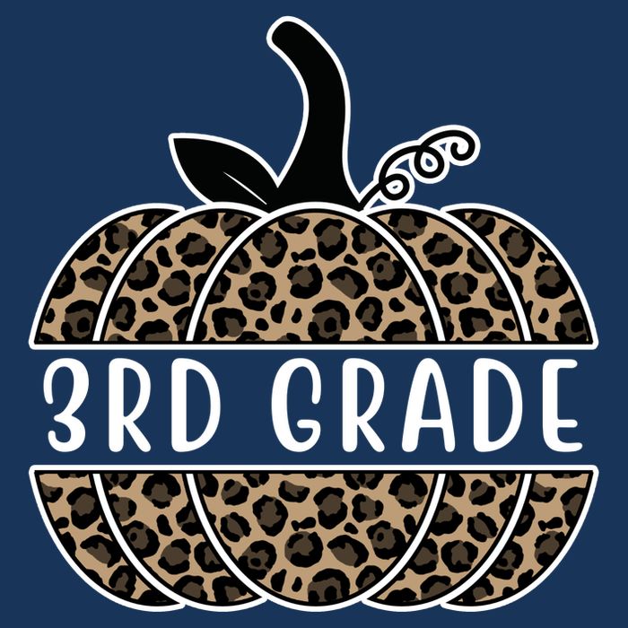 3rd Grade Leopard Pumpkin Infant Baby Jersey Bodysuit