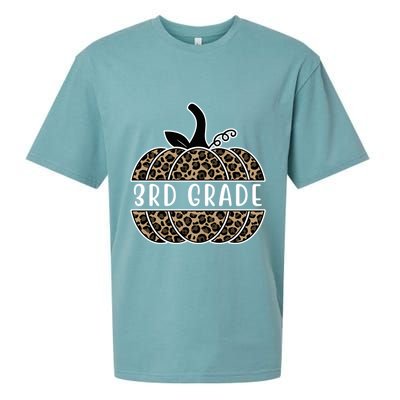 3rd Grade Leopard Pumpkin Sueded Cloud Jersey T-Shirt