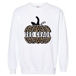 3rd Grade Leopard Pumpkin Garment-Dyed Sweatshirt