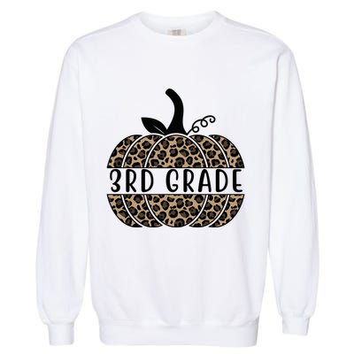 3rd Grade Leopard Pumpkin Garment-Dyed Sweatshirt