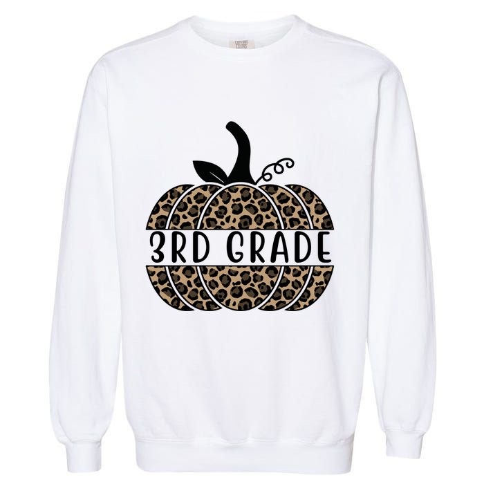 3rd Grade Leopard Pumpkin Garment-Dyed Sweatshirt
