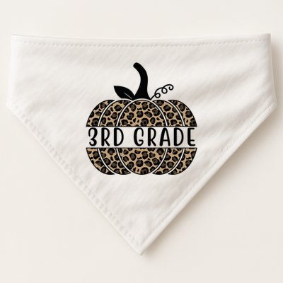 3rd Grade Leopard Pumpkin USA-Made Doggie Bandana