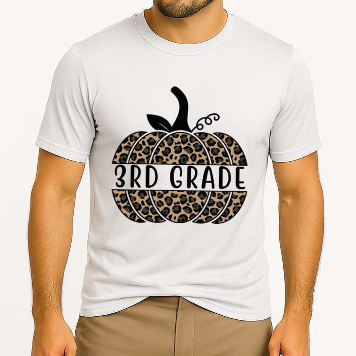 3rd Grade Leopard Pumpkin Performance Shirt