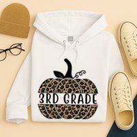 3rd Grade Leopard Pumpkin Hoodie