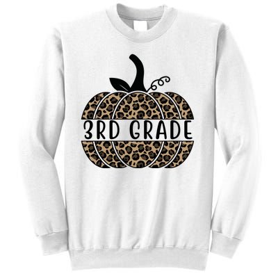 3rd Grade Leopard Pumpkin Sweatshirt