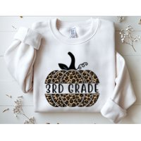 3rd Grade Leopard Pumpkin Sweatshirt