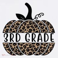 3rd Grade Leopard Pumpkin Sweatshirt